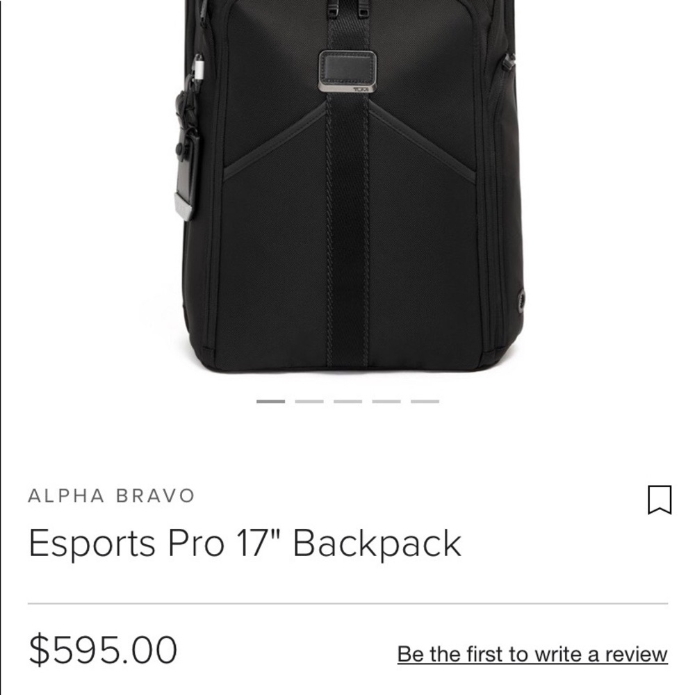TUMI Alpha Bravo Esports Pro 18” Backpack.